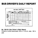 BUS DRIVER'S DAILY REPORT